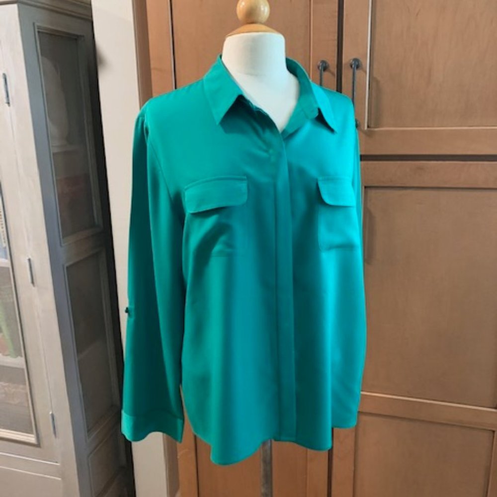 Chico's Emerald Green Blouse